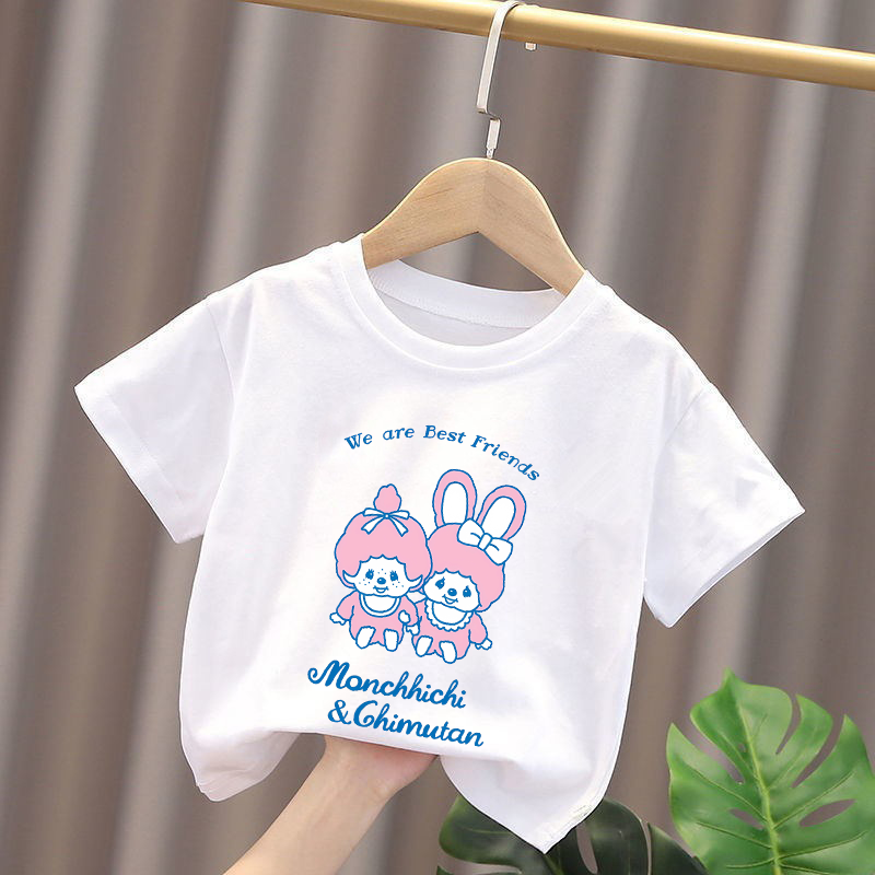 Monchhichi Kids T-shirts Anime - Summer Clothing For Babies review and price